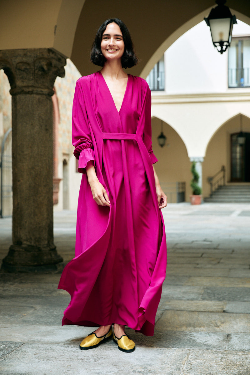 SILK CARAVAGGIO DRESS PEONY – ateliermartaferri